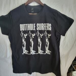 Butthole Surfers  band t shirt Ladies Large  Black